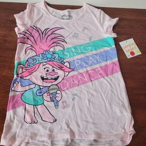 Girls pink Troll Dolls Tee Size 6X